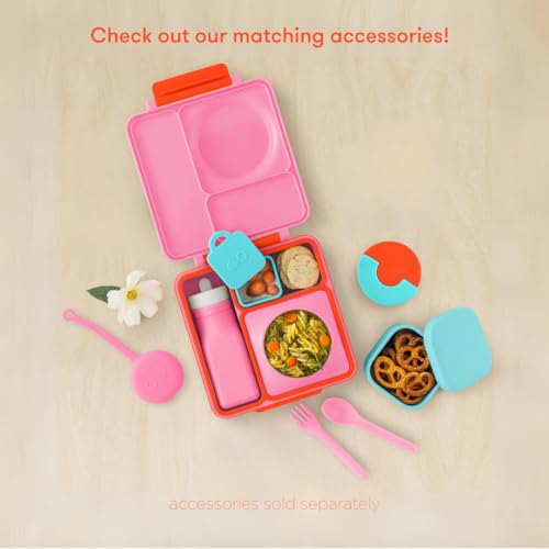 OmieBox Kids Insulated Bento Box, 3 Compartment, 2 Temp Zones, Leak-Proof