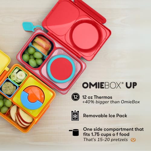 OmieBox UP Insulated Bento Lunch Box | Leak Proof Compartment (Cherry Pink)