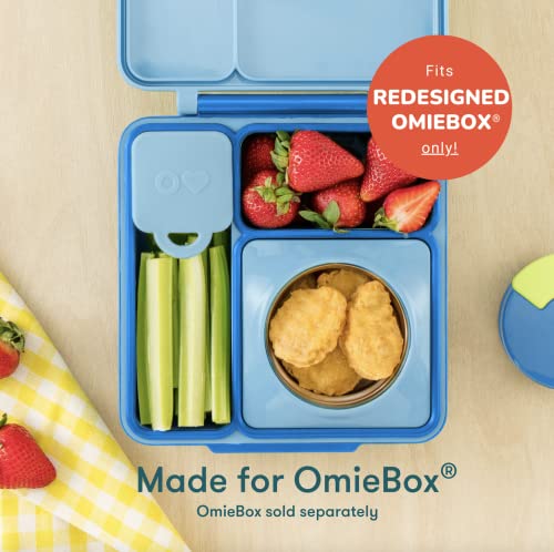 OmieBox Leakproof Salad Dressing Containers (2-Pack, 4 oz, Blue/Lime)
