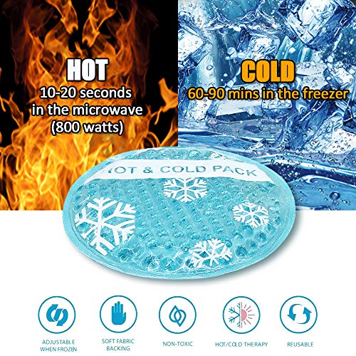 OLESILK 6-Pack Reusable Gel Beads Ice Packs for Kids' Pain Relief