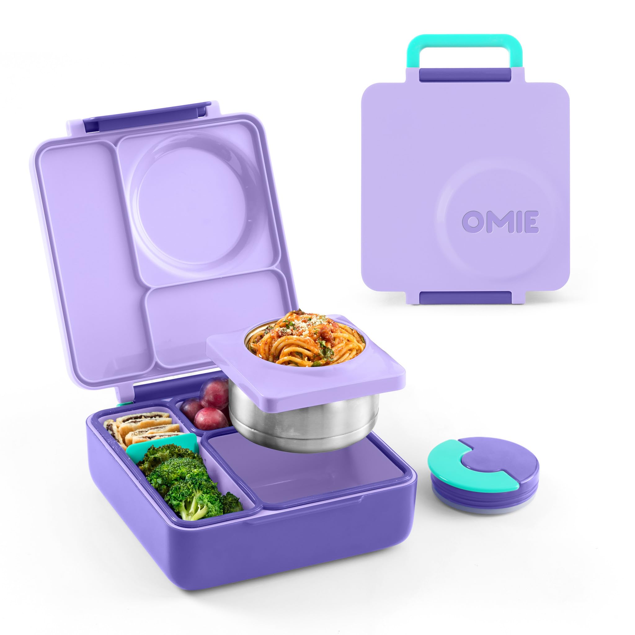 OmieBox Insulated Lunch Box & Thermos Jar - Purple Plum