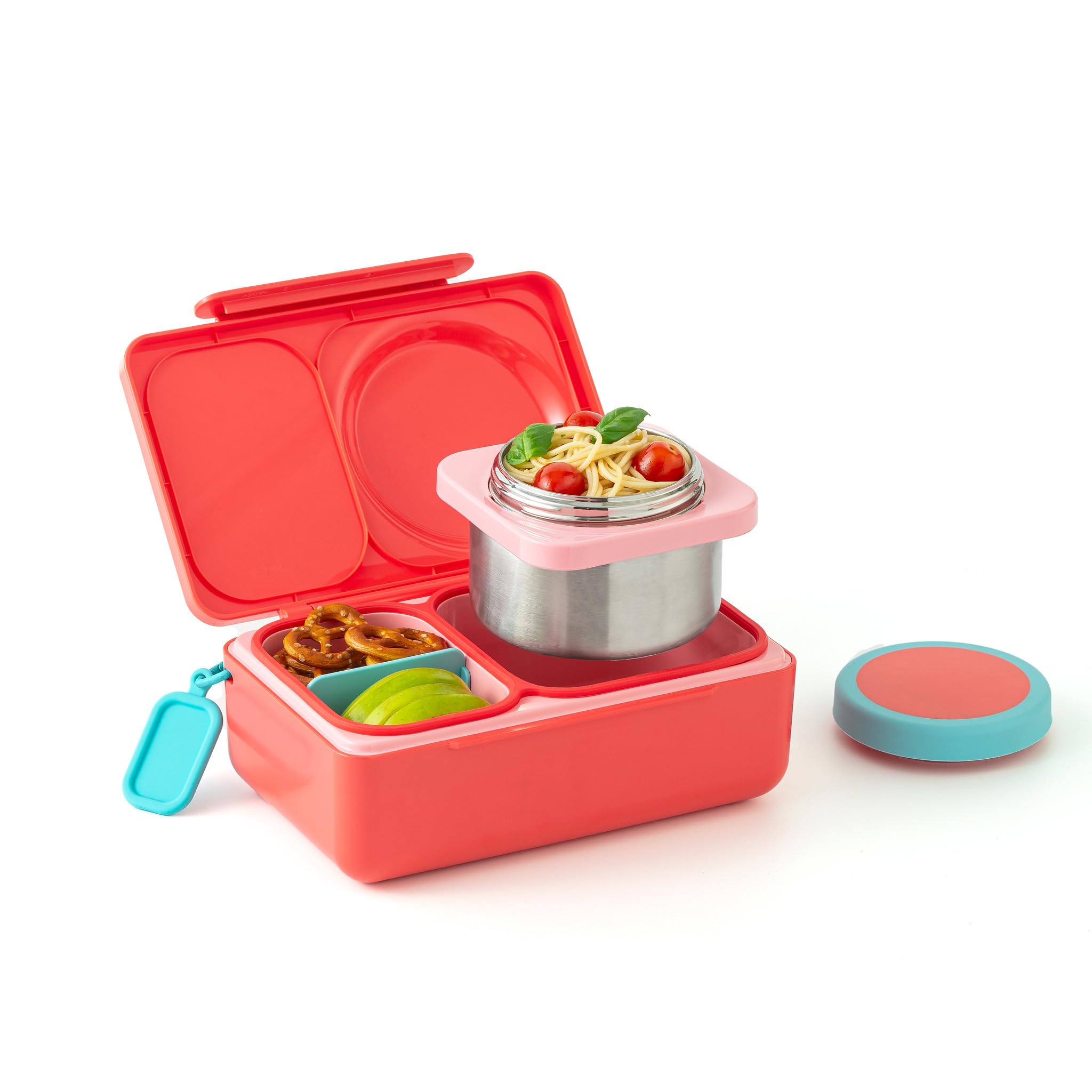 OmieBox UP Insulated Bento Lunch Box | Leak Proof Compartment (Cherry Pink)