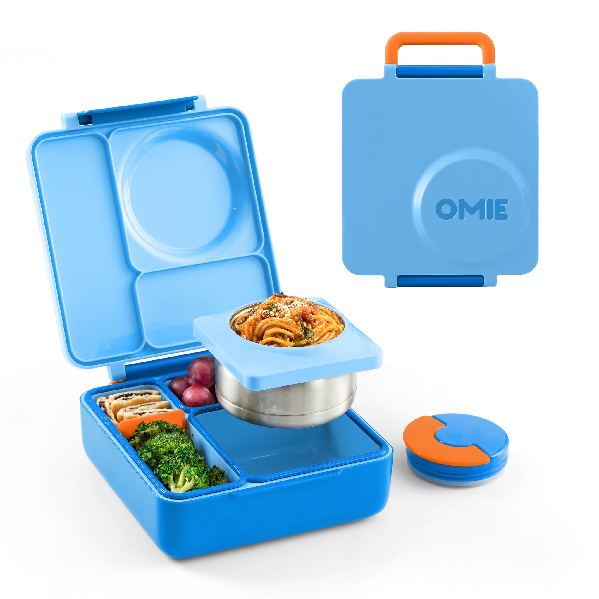 OmieBox Kids' Insulated Blue Sky Lunch Box - 3 Compartments, Leak-Proof